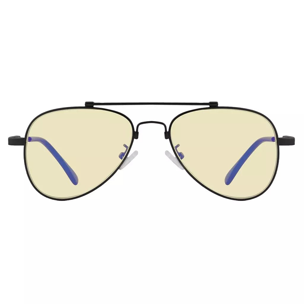 Pilot Style Block Blue Light Glasses Yellow Tinted for Kids
