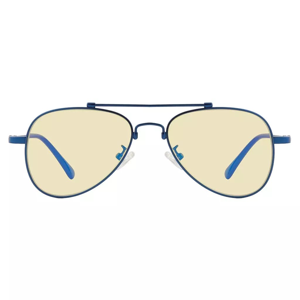 Pilot Style Block Blue Light Glasses Yellow Tinted for Kids