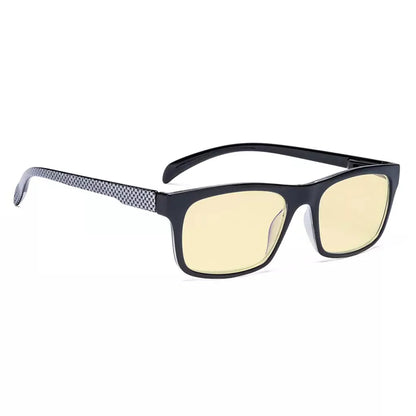Yellow Tinted Pattern Blue Light Blocking Reading Glasses Women Men