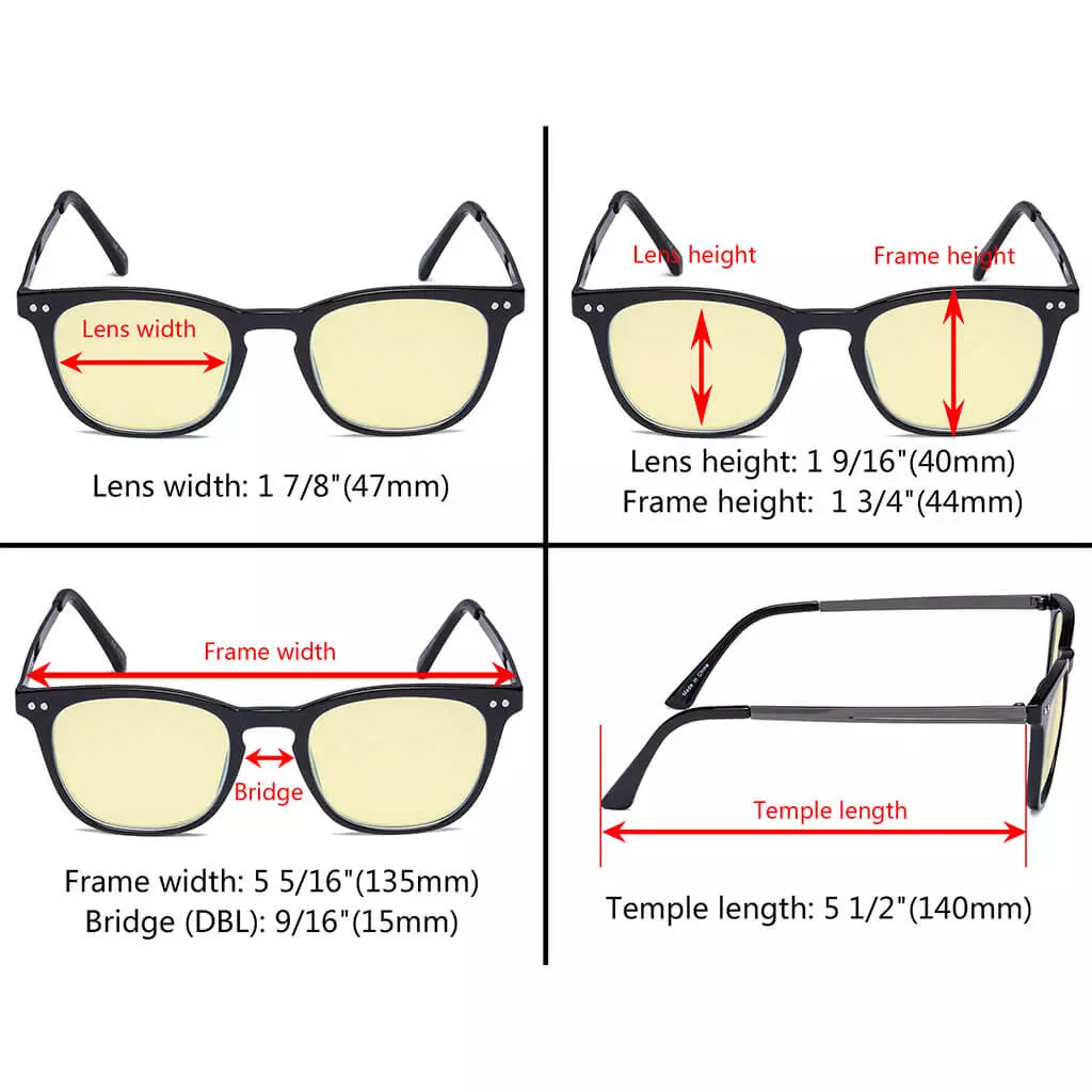 Retro Blue Light Blocking Reading Glasses Women Men
