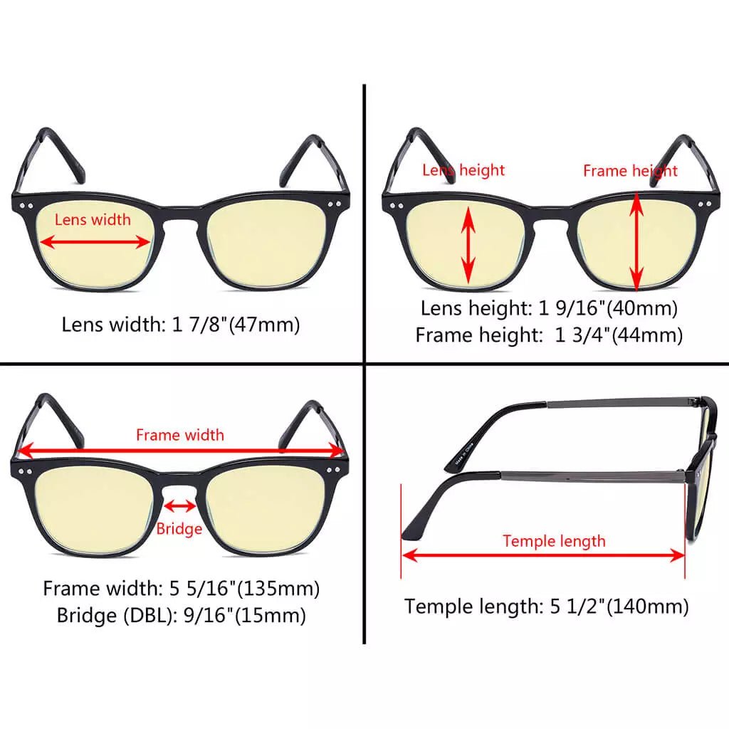 Retro Blue Light Blocking Reading Glasses Women Men