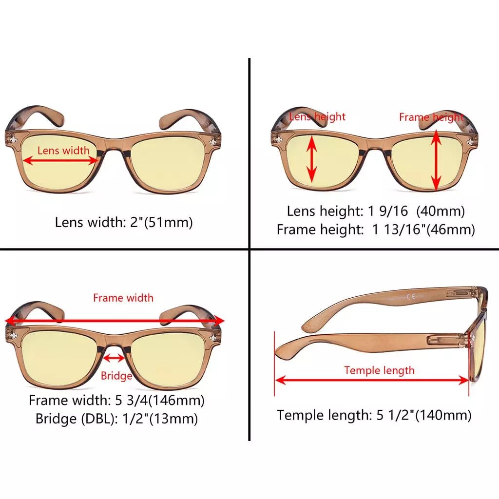 Blue Light Blocking Eyeglasses Yellow Tinted for Women Men Eyewear