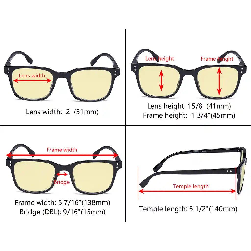 Blue Light Blocking Reading Glasses Yellow Tinted Women Men