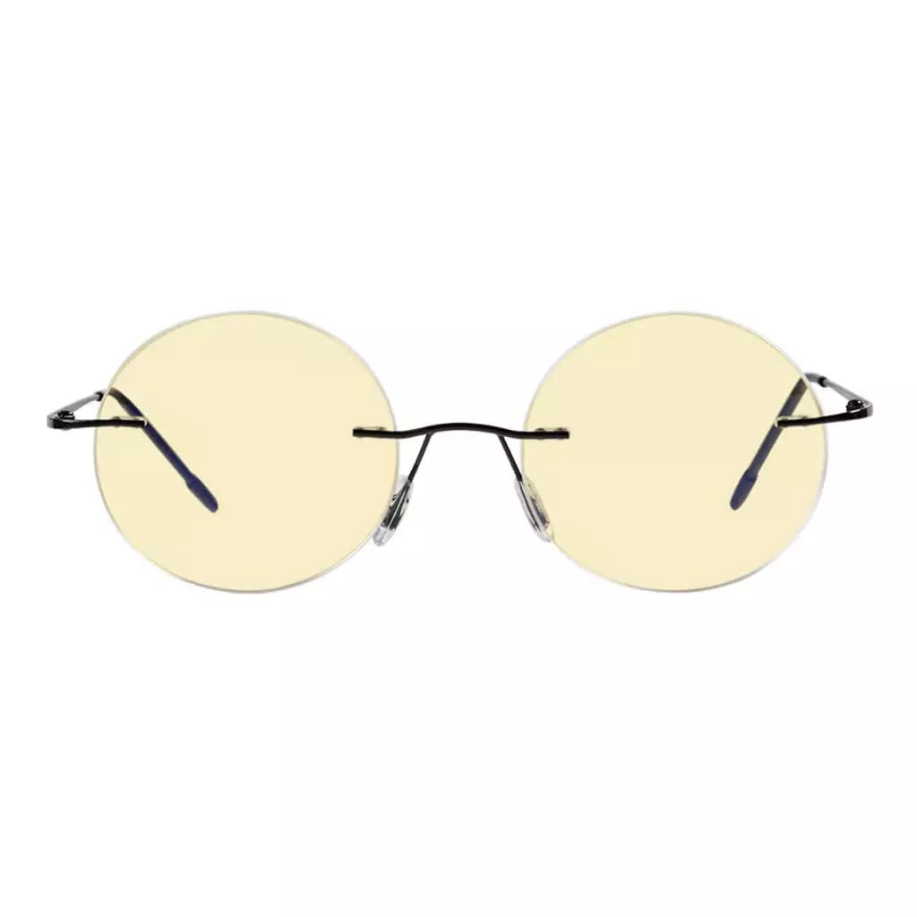 Rimless Round Blue Light Blocking Reading Glasses Women Men
