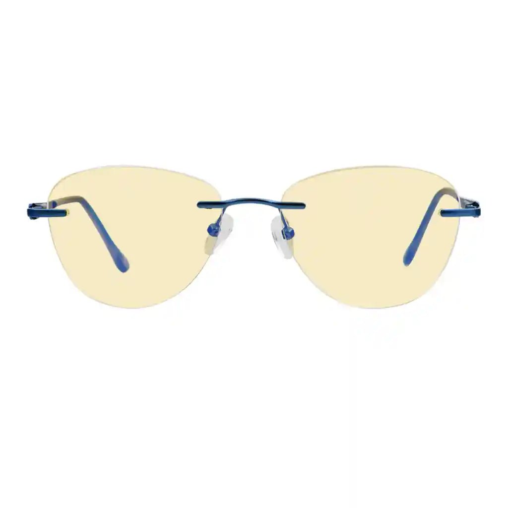 Rimless Blue Light Blocking Reading Glasses Women Men