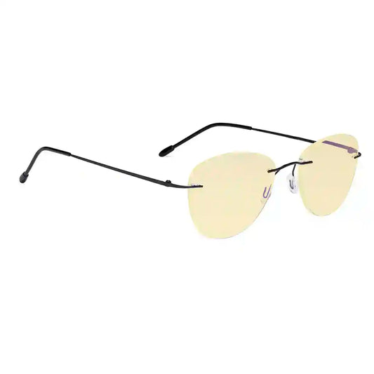 Rimless Blue Light Blocking Reading Glasses Women Men