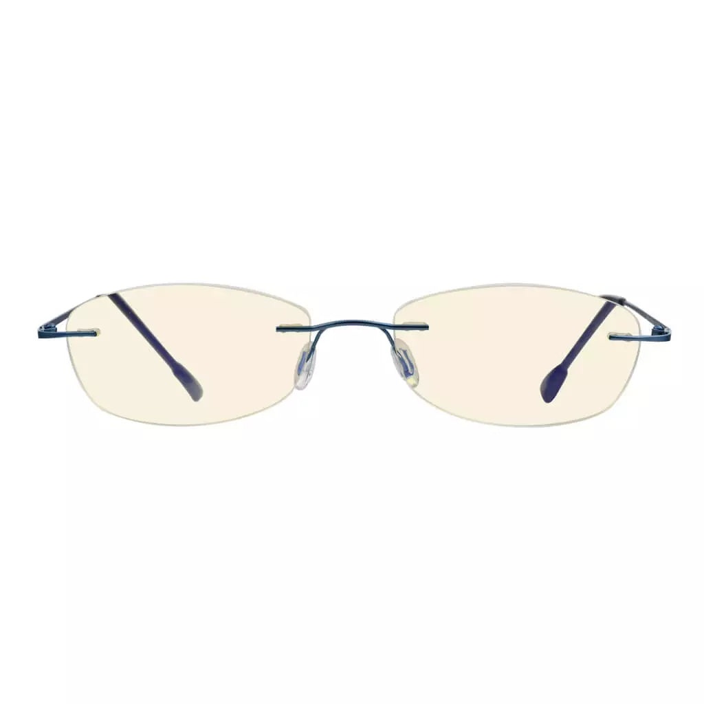Rimless Blue Light Blocking Reading Glasses Women Men