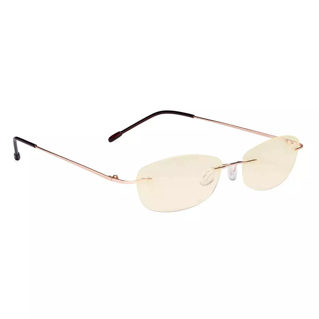 Rimless Blue Light Blocking Reading Glasses Women Men