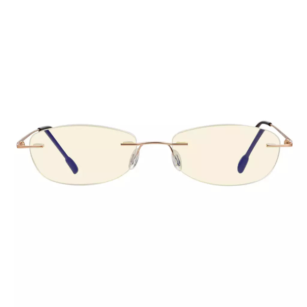 Rimless Blue Light Blocking Reading Glasses Women Men