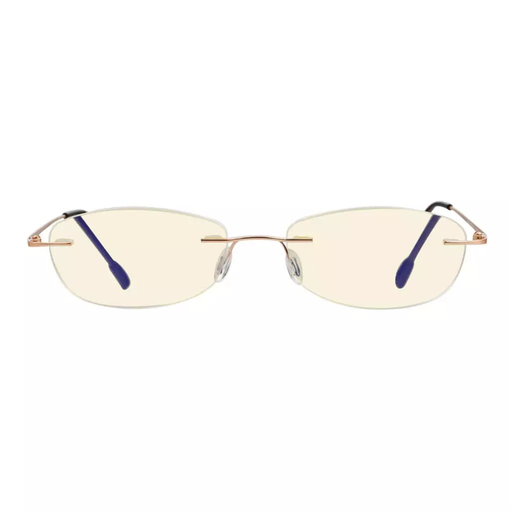 Rimless Blue Light Blocking Reading Glasses Women Men