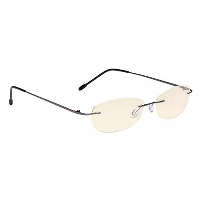 Rimless Blue Light Blocking Reading Glasses Women Men