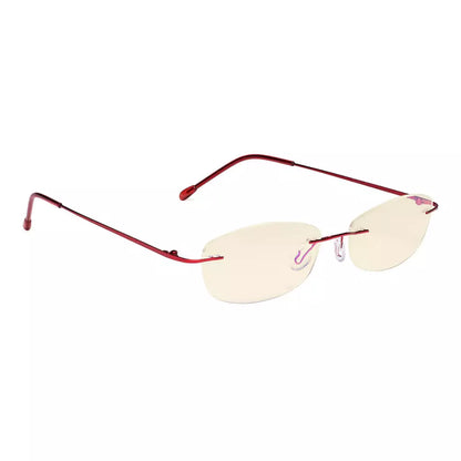 Rimless Blue Light Blocking Reading Glasses Women Men