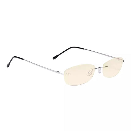 Rimless Blue Light Blocking Reading Glasses Women Men