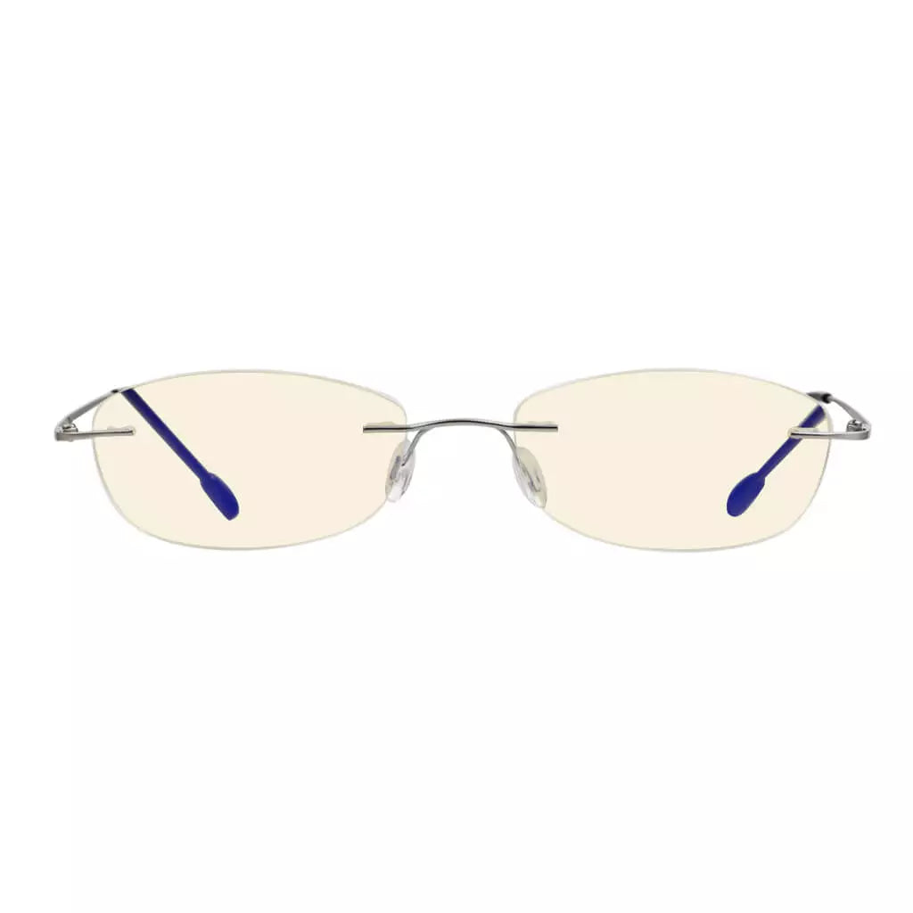 Rimless Blue Light Blocking Reading Glasses Women Men