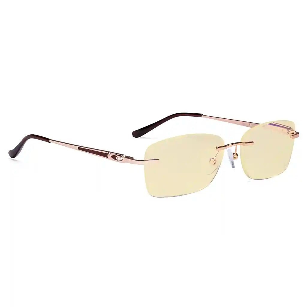 Rimless Blue Light Blocking Reading Glasses Women Men