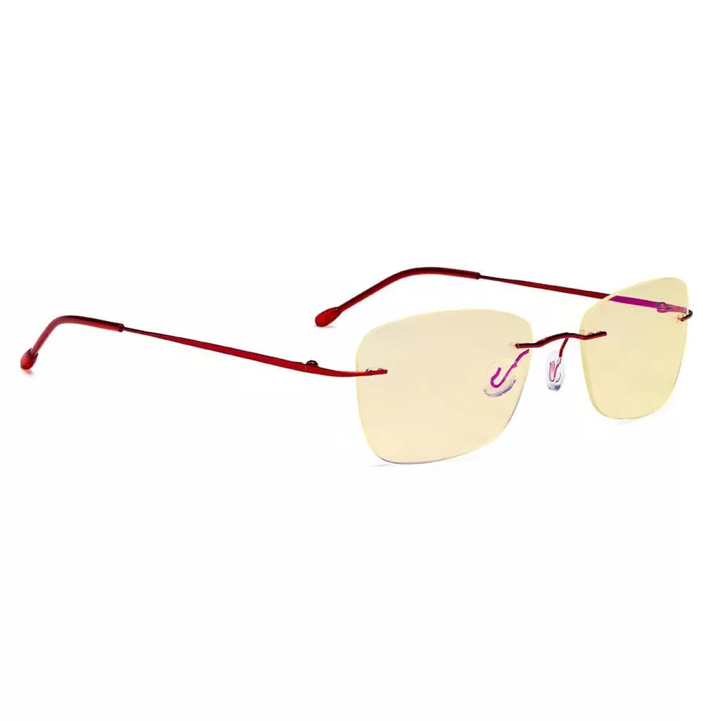 Rimless Blue Light Blocking Reading Glasses Women Men