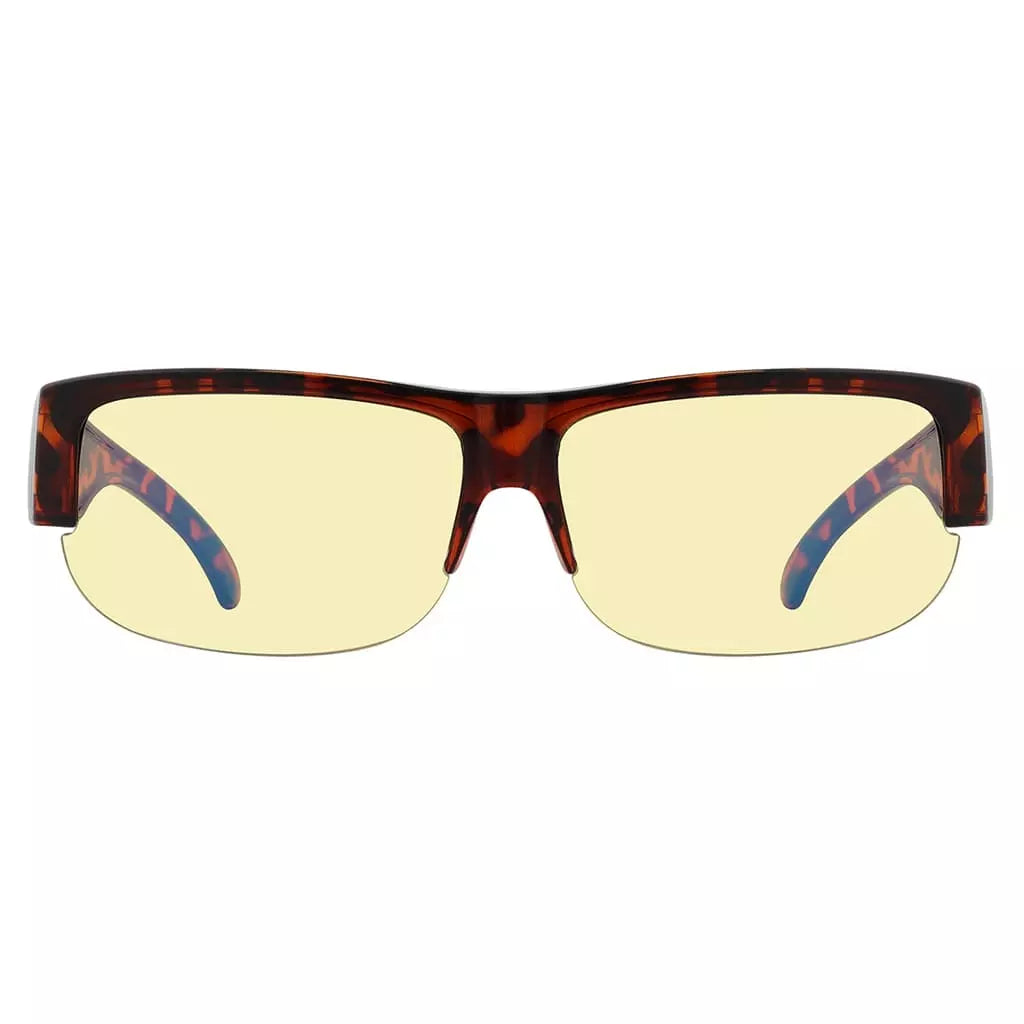 Blue Light Blocking Fit Over Glasses Yellow Tinted For Women Men