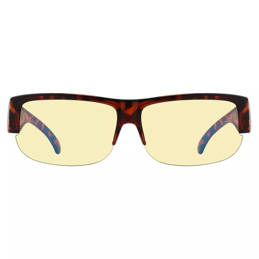 Blue Light Blocking Fit Over Glasses Yellow Tinted For Women Men