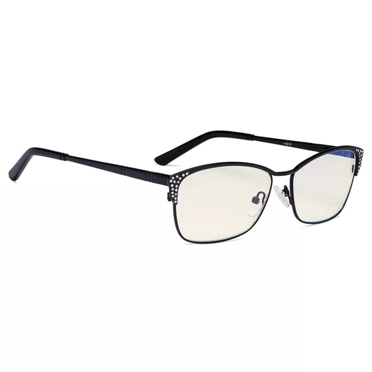 Rhinestone Blue Light Blocking Glasses for Women