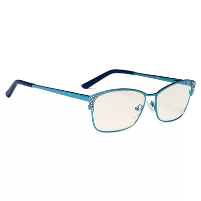 Rhinestone Blue Light Blocking Glasses for Women