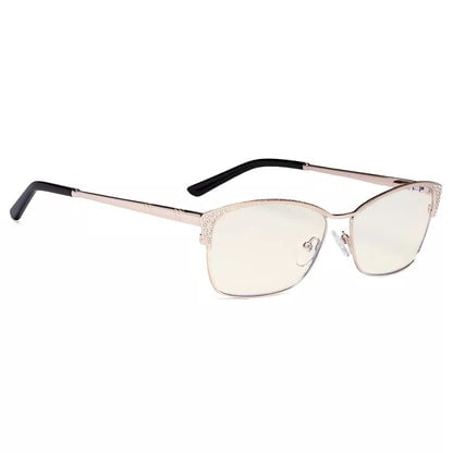Rhinestone Blue Light Blocking Glasses for Women
