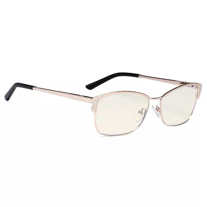Rhinestone Blue Light Blocking Glasses for Women