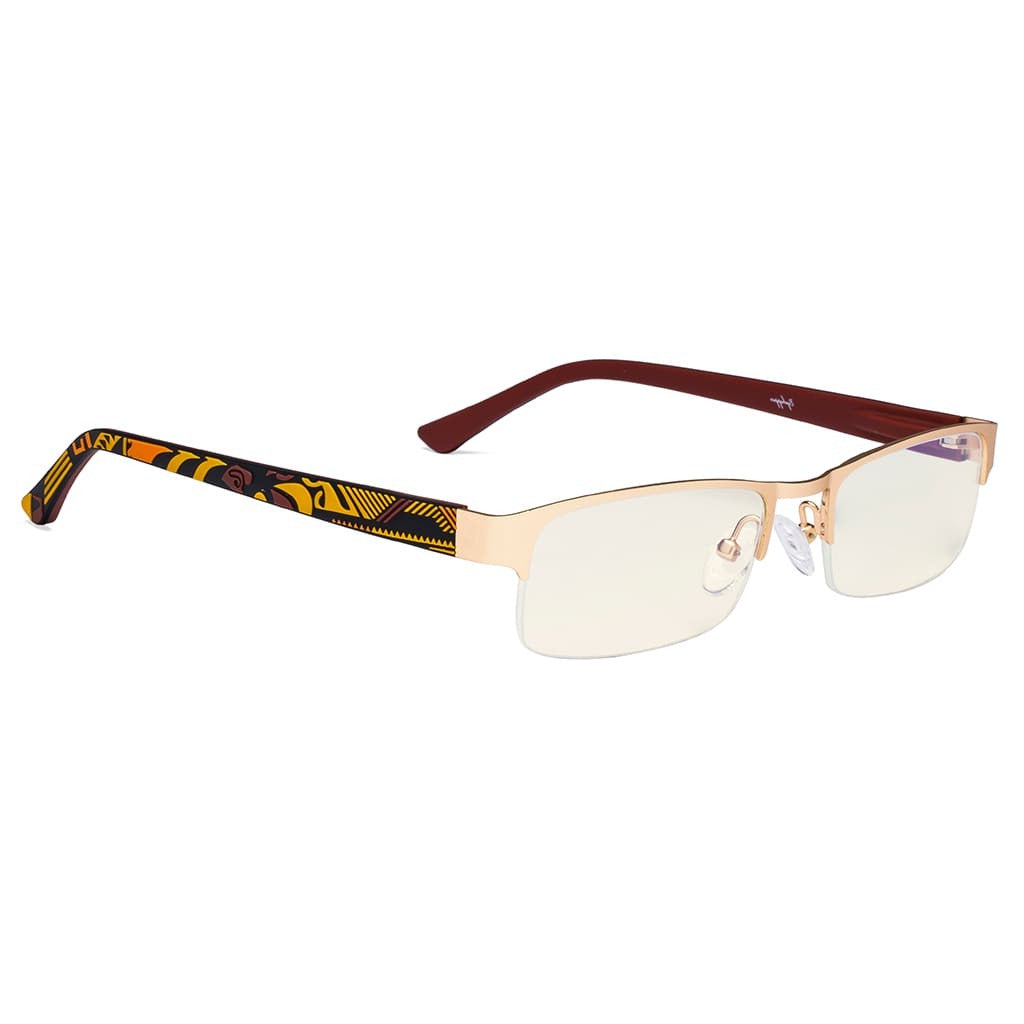 Half Rim Blue Light Blocking Glasses for Men