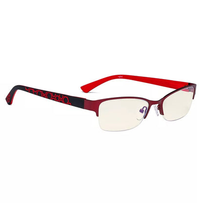 Half Rim Blue Light Blocking Glasses for Women and Men