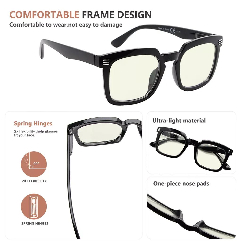 Square Blue Light Blocking Eyeglasses For Women