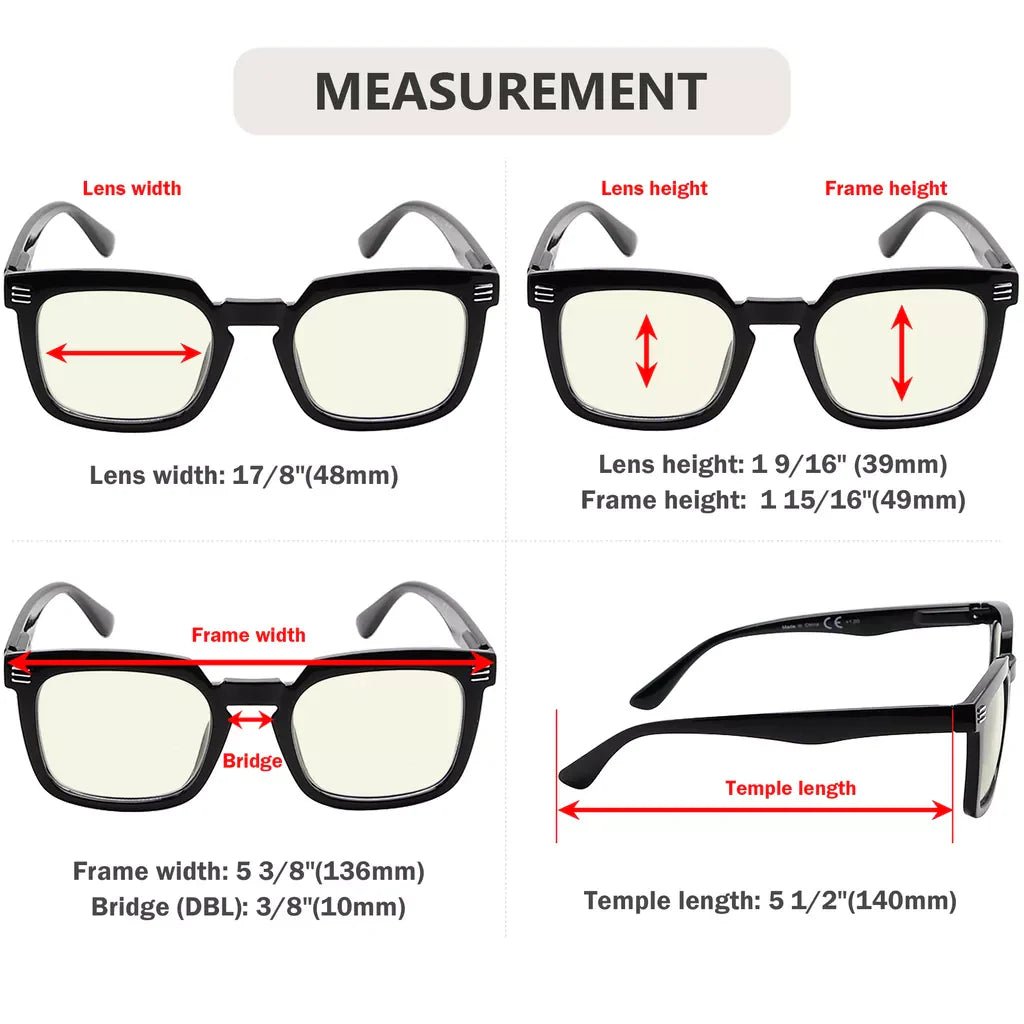 Square Blue Light Blocking Eyeglasses For Women