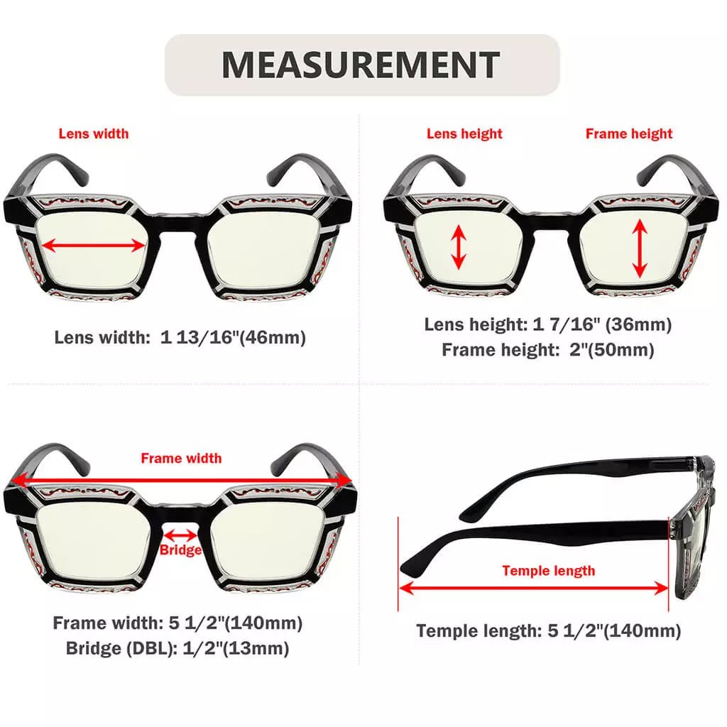 Pattern Blue Light Blocking Glasses for Women