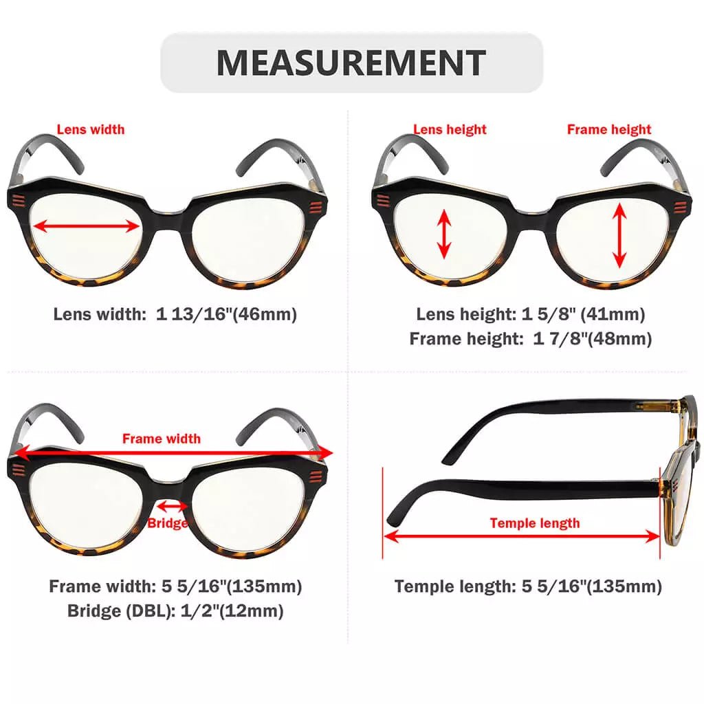Cat Eye Blue Light Blocking Reading Glasses Women