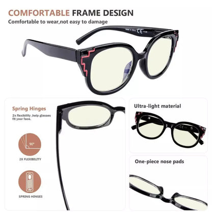 Blue Light Blocking Reading Glasses Eyewear for Women