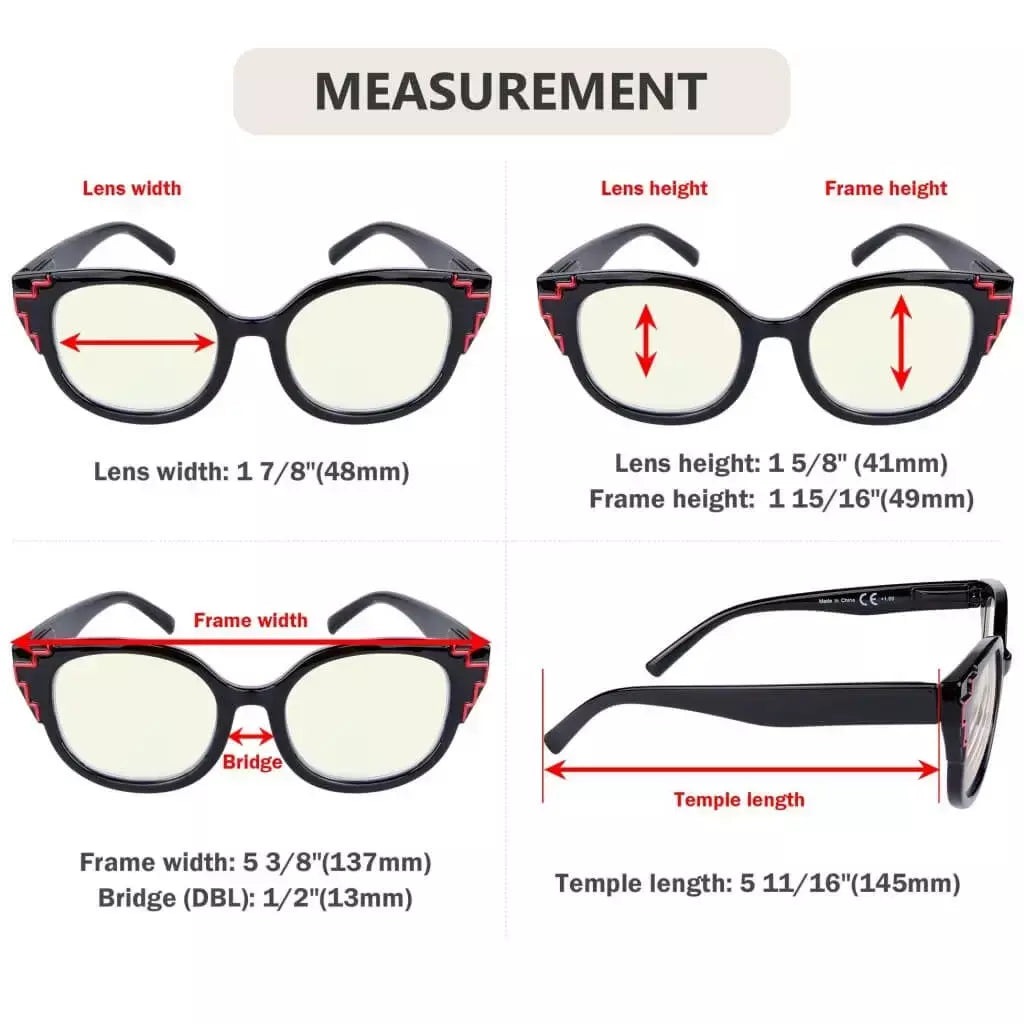 Blue Light Blocking Reading Glasses Eyewear for Women