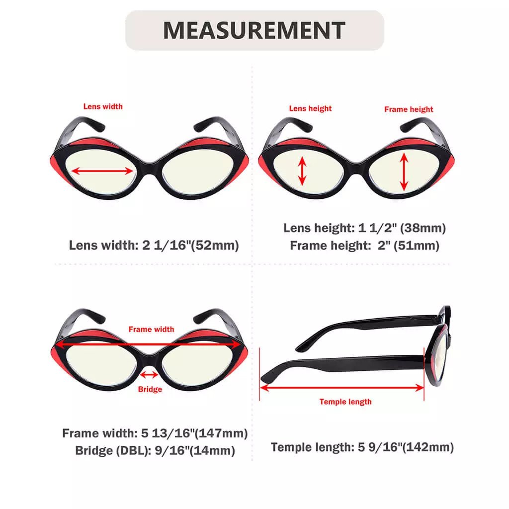 Oval Blue Light Blocking Glasses for Women