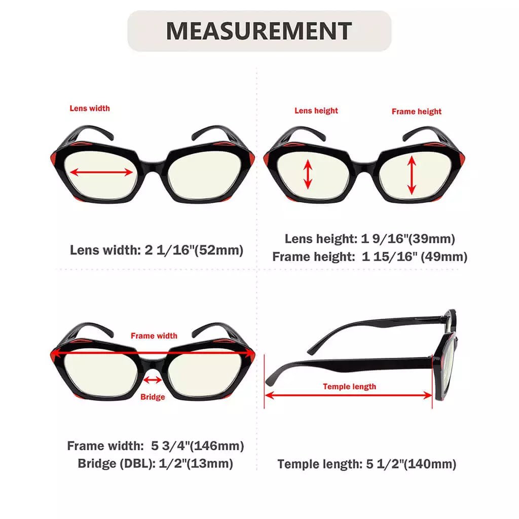 Polygon Blue Light Blocking Glasses for Women