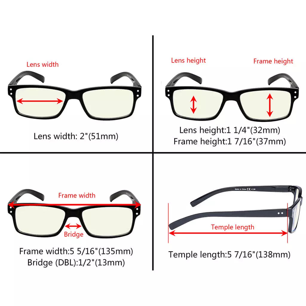 Vintage Blue Light Blocking Reading Glasses for Men