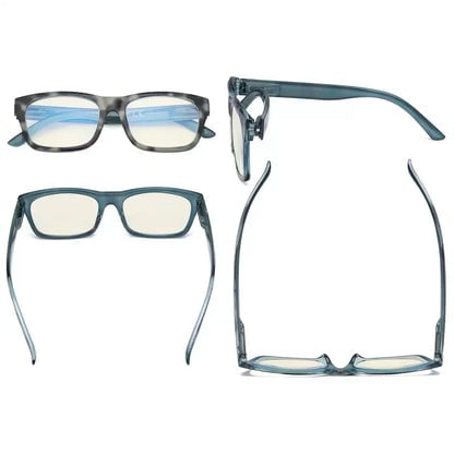 Rimless Metal Blue Light Blocking Glasses Women Men