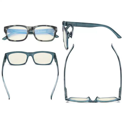 Rimless Metal Blue Light Blocking Glasses Women Men