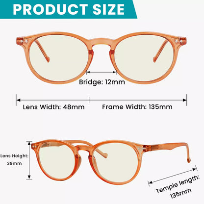 Oval Round Blue Light Blocking Reading Glasses for Women Men