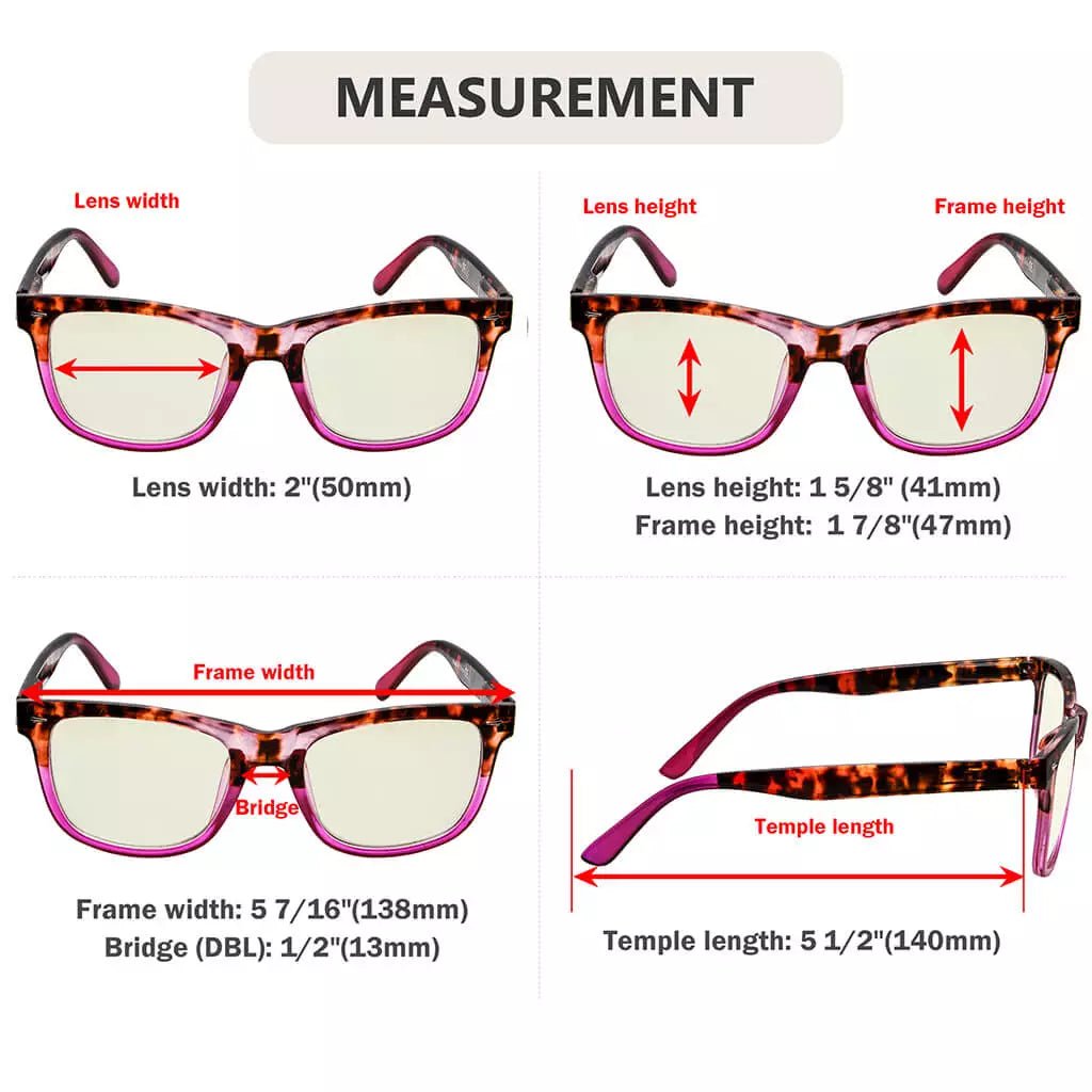Square Blue Light Blocking Glasses for Women