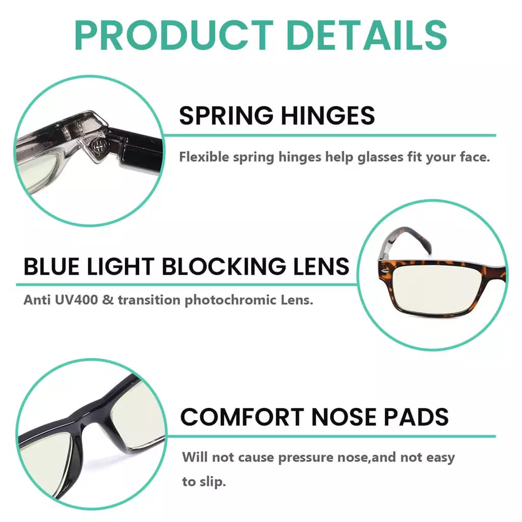 Blue Light Blocking Reading Glasses Momen Men