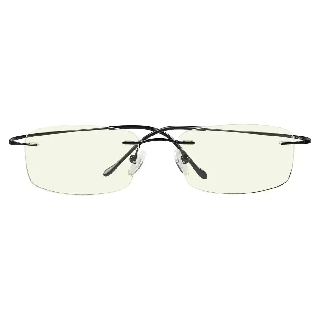 Rimless Titanium Blue Light Blocking Glasses for Women Men