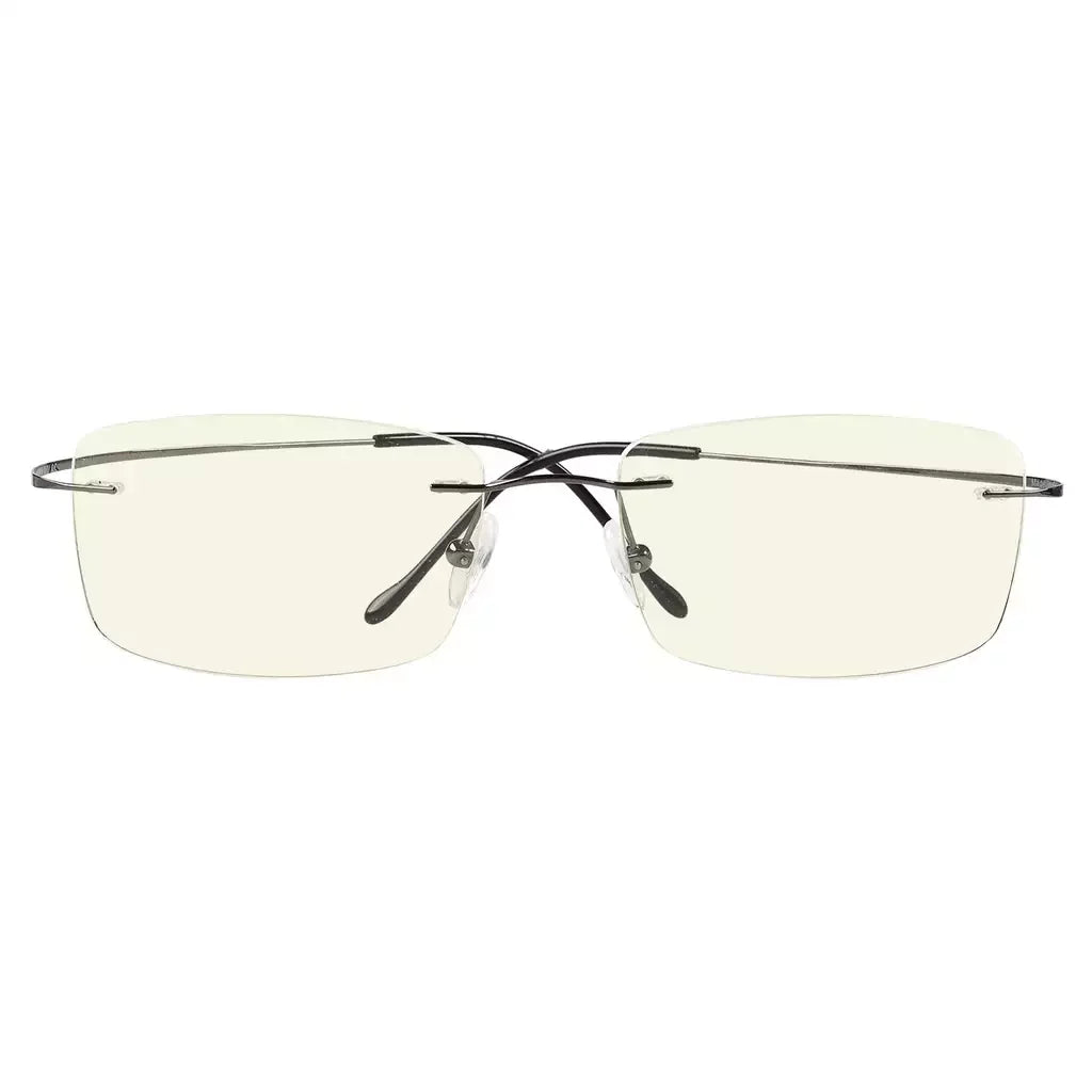 Rimless Titanium Blue Light Blocking Glasses for Women Men