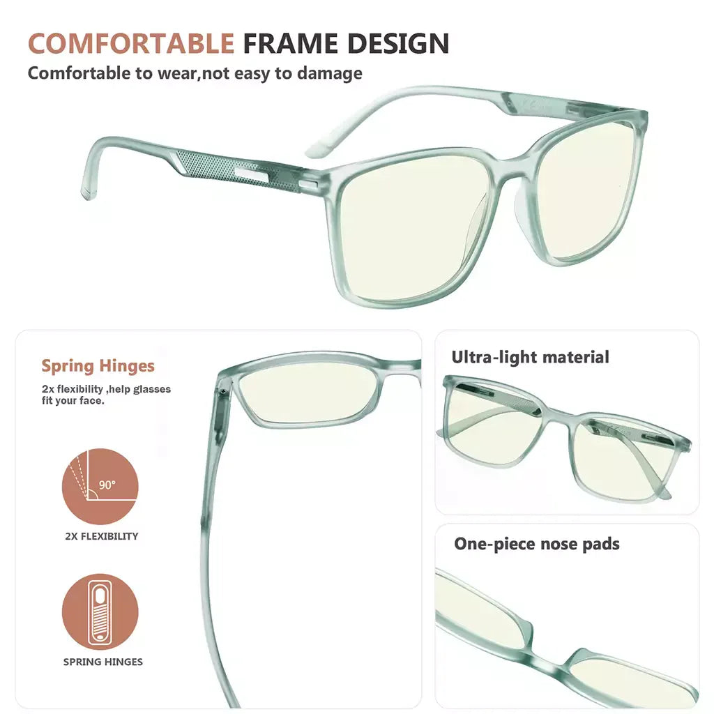 Oversize Blue Light Blocking Reading Glasses Women Men
