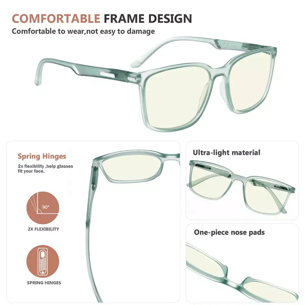Oversize Blue Light Blocking Reading Glasses Women Men