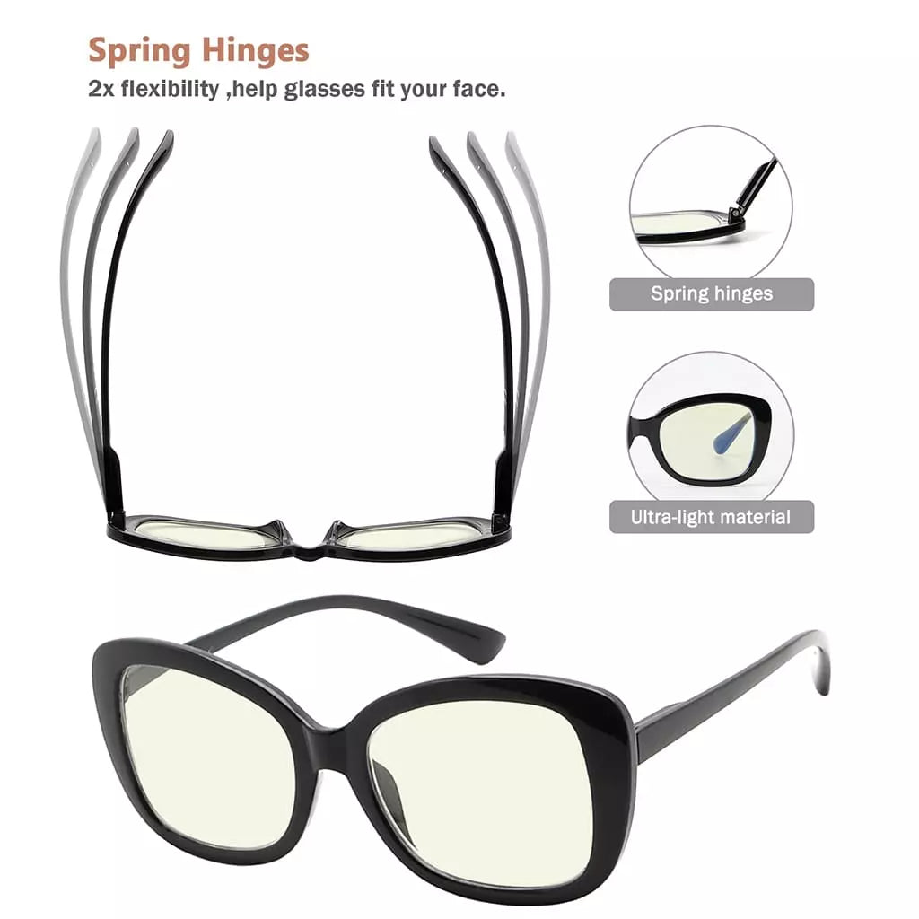 Oversized Blue Light Blocking Glasses Women