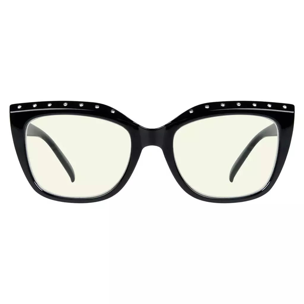 Rhinestone Blue Light Blocking Reading Glasses for Women