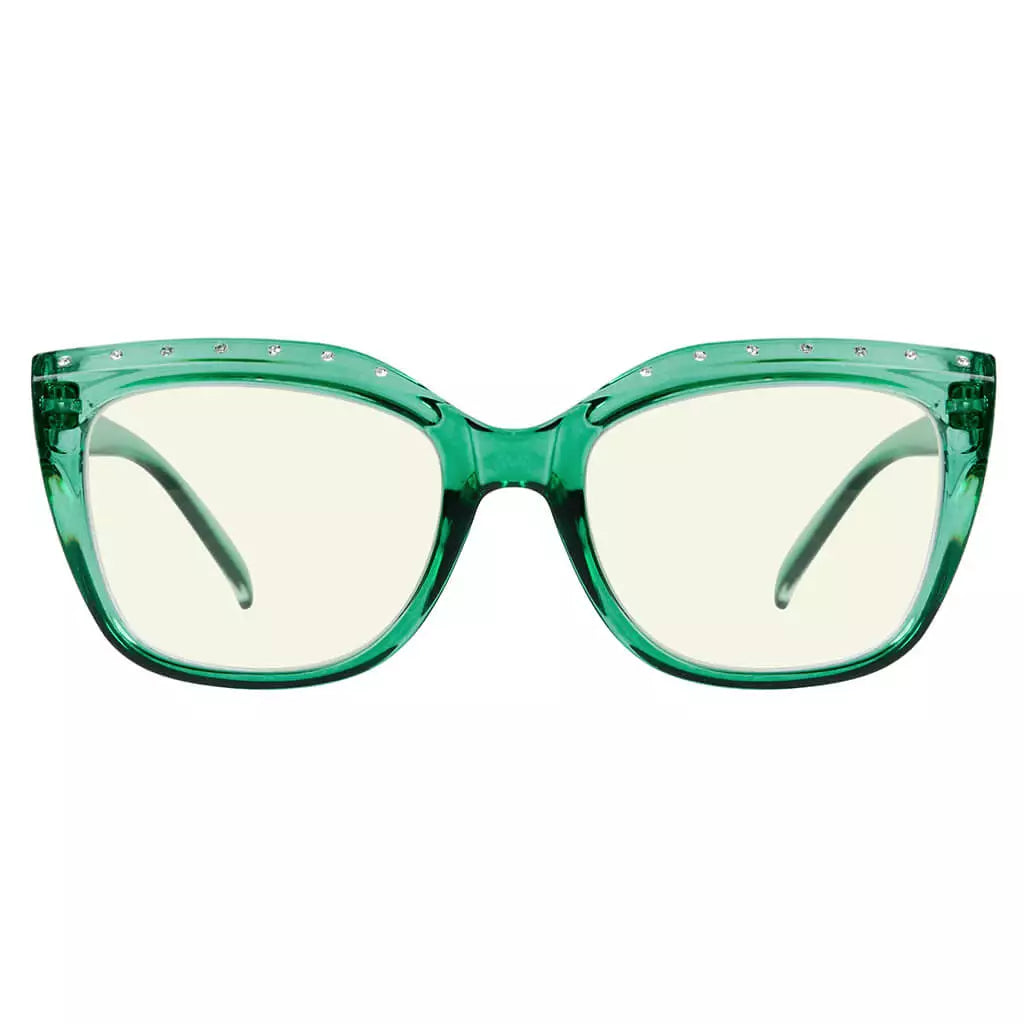 Rhinestone Blue Light Blocking Glasses for Women