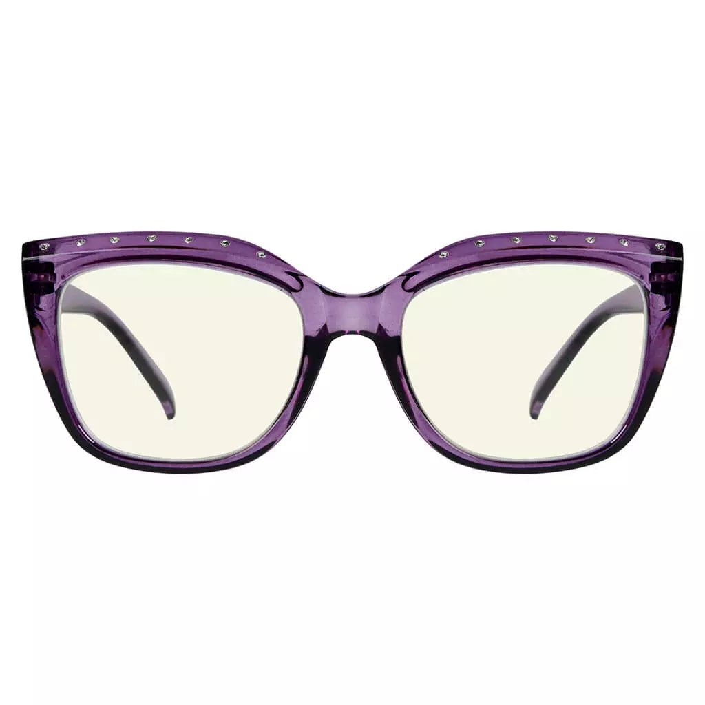 Rhinestone Blue Light Blocking Glasses for Women